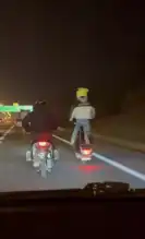 TEM Otoyolunda Tehlikeli Motosiklet Gösterisi!